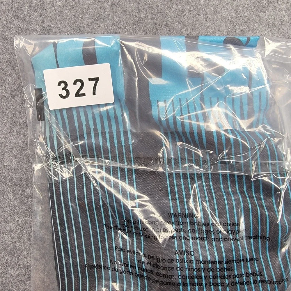 Nike Boys Board Shorts L Just Do It Black Gray Blue Striped Drawstring Pocket